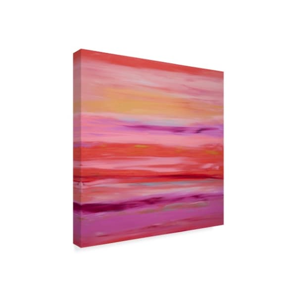 Hilary Winfield 'Sunrise Red Pink' Canvas Art,18x18